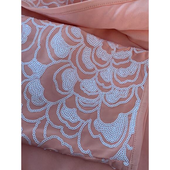 Bob Mackie wearable art peach sequined cardigan woman’s size small - Picture 8 of 8